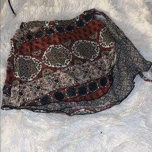 Tilt wrap around bohemian skirt